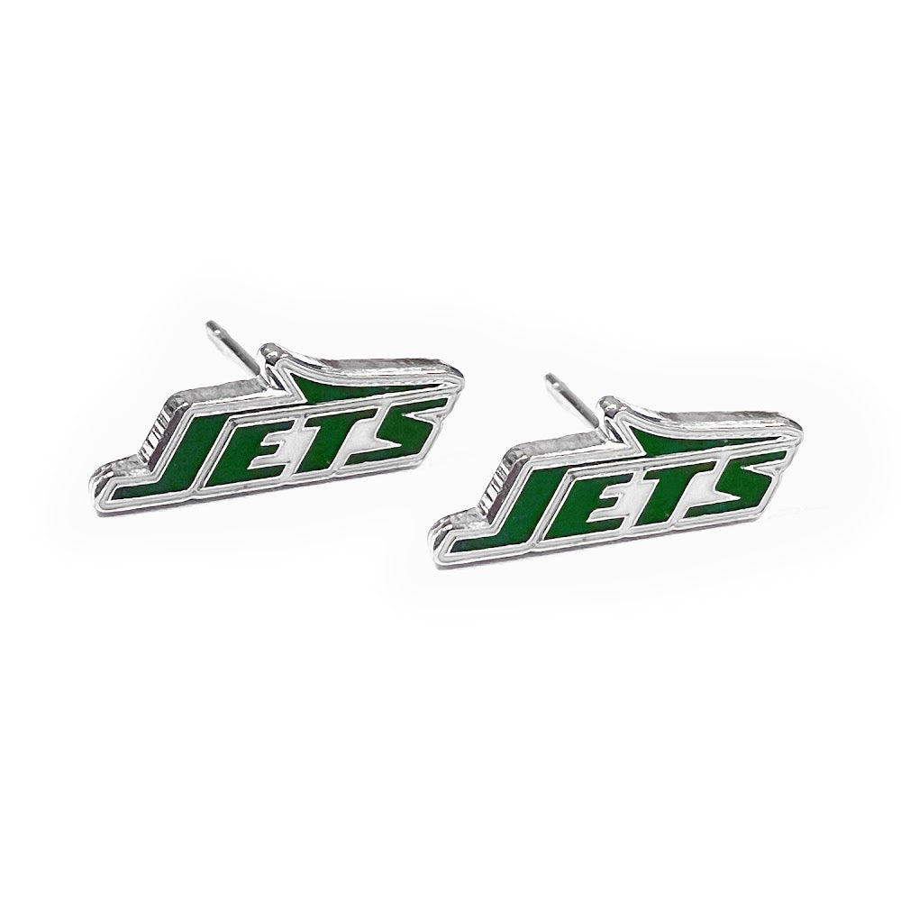 New York Jets Post Logo Earrings