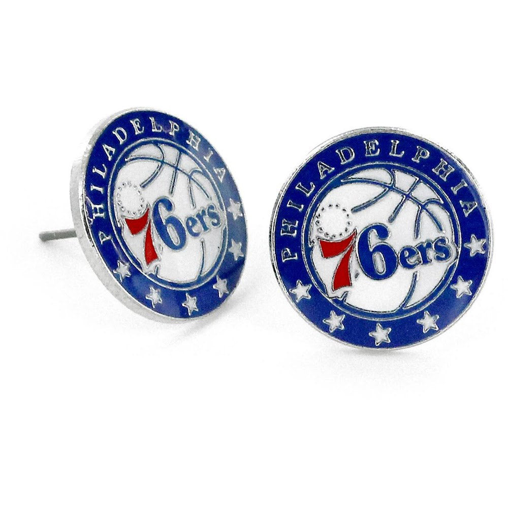 Philadelphia 76ers Post Logo Earrings