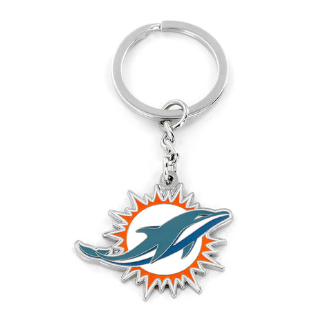 Miami Dolphins Team Logo Keychain
