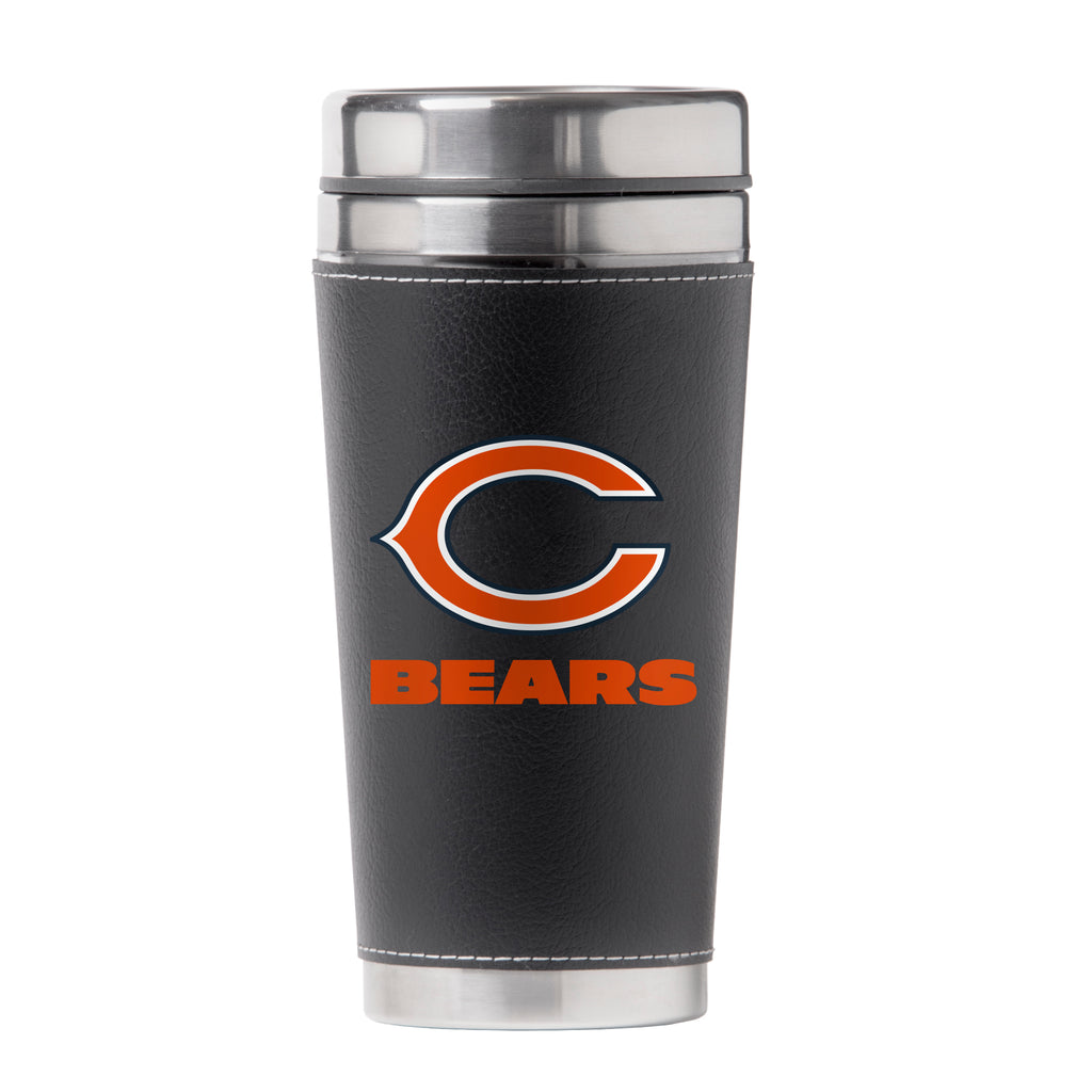 Chicago Bears 16oz Leather Wrap Travel Mug