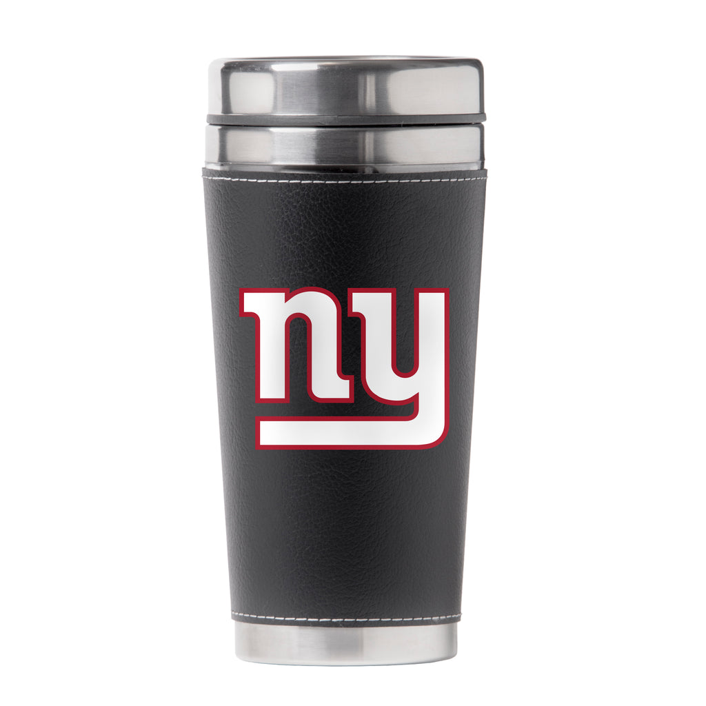 New York Giants 16oz Leather Wrap Travel Mug