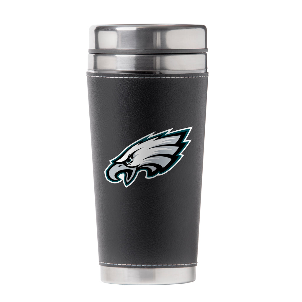 Philadelphia Eagles 16oz Leather Wrap Travel Mug