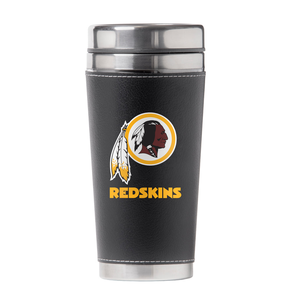 Washington Redskins 16oz Leather Wrap Travel Mug