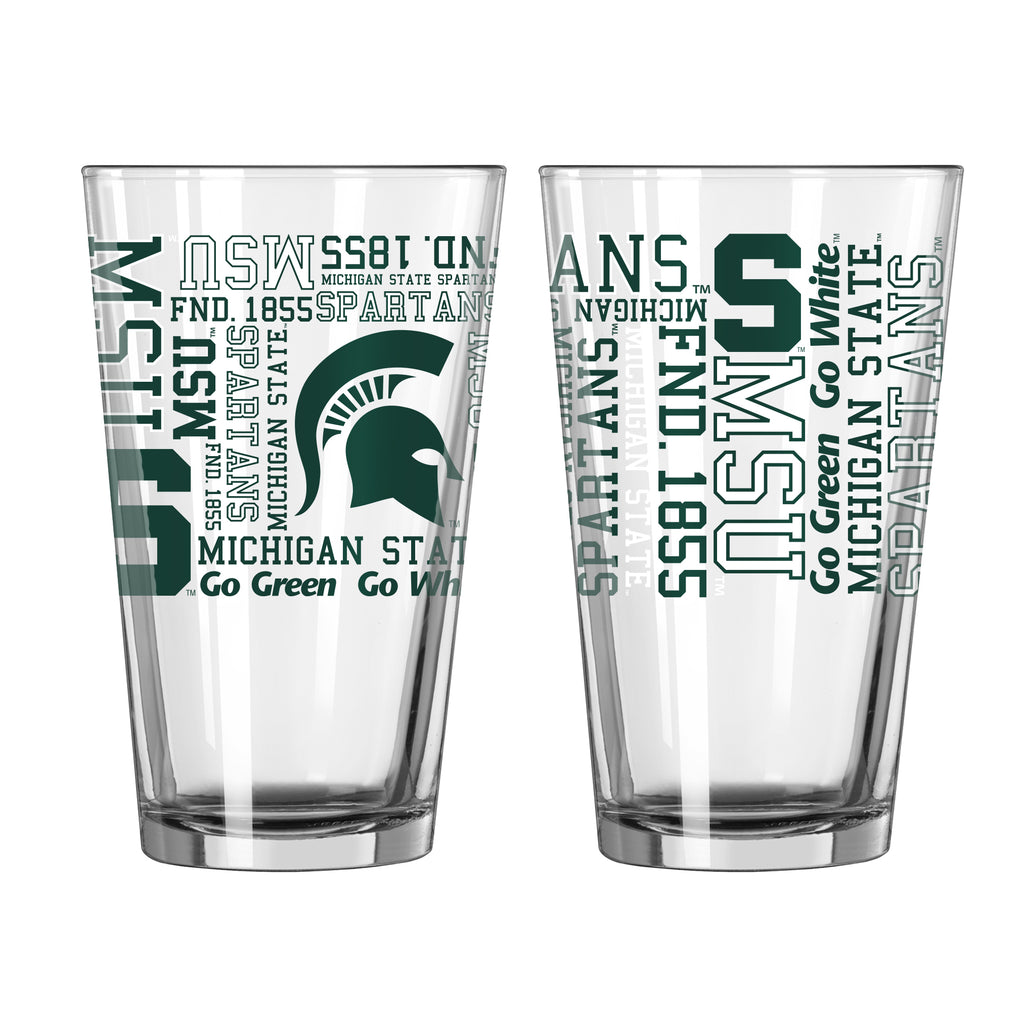 Michigan State Spartans 16oz. Spirit Pint Glass