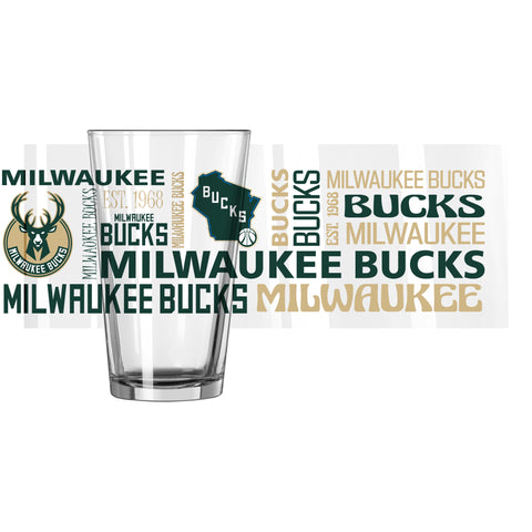 Milwaukee Bucks 16oz. Spirit Pint Glass