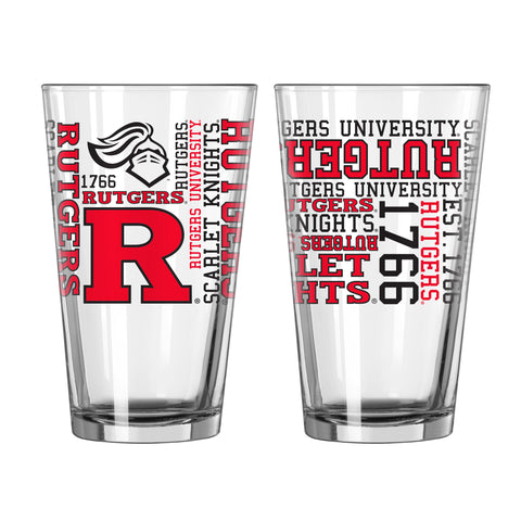 Rutgers Scarlet Knights 16oz. Spirit Pint Glass