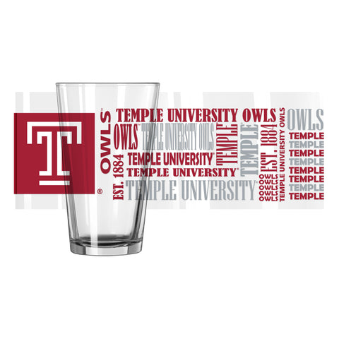 Temple Owls 16oz. Spirit Pint Glass
