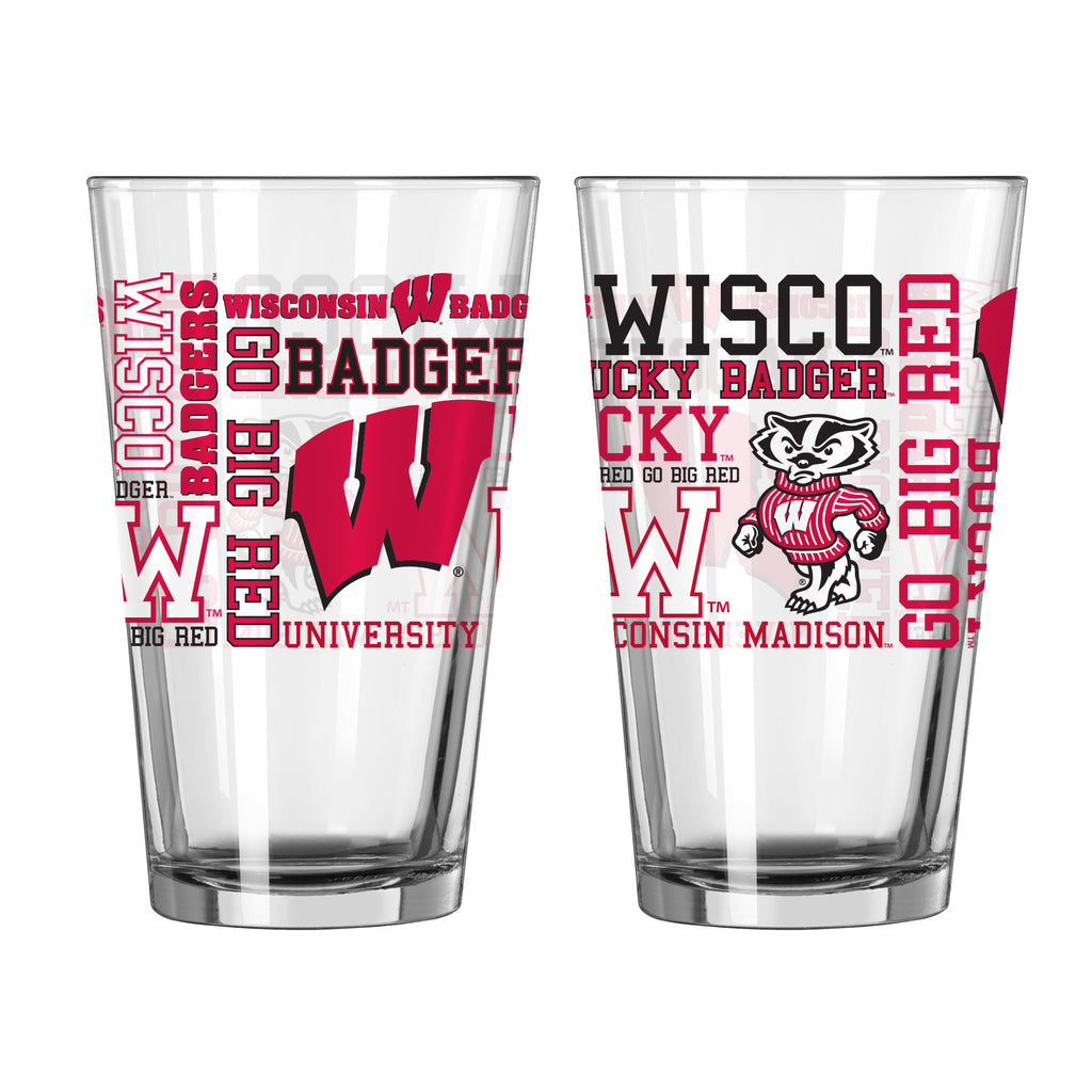 Wisconsin Badgers 16oz. Spirit Pint Glass