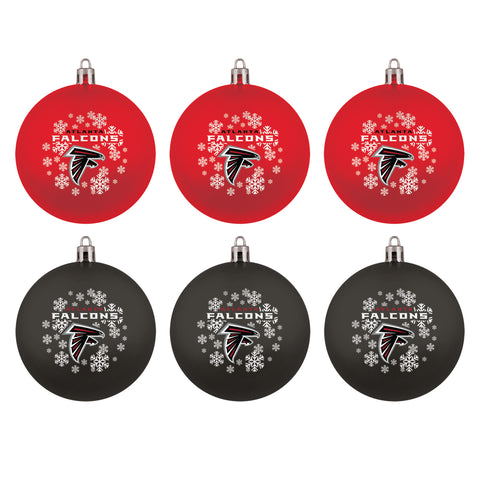 Atlanta Falcons 6 Pack Home & Away Shatter Proof Ornaments
