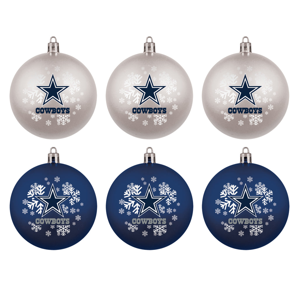 Dallas Cowboys 6 Pack Home & Away Shatter Proof Ornaments