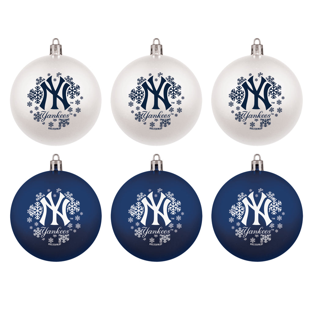 New York Yankees 6 Pack Home & Away Shatter Proof Ornaments