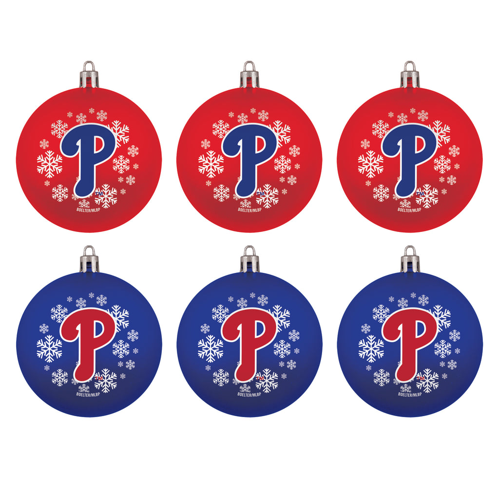 6 Pack Home & Away Shatterproof Ornaments