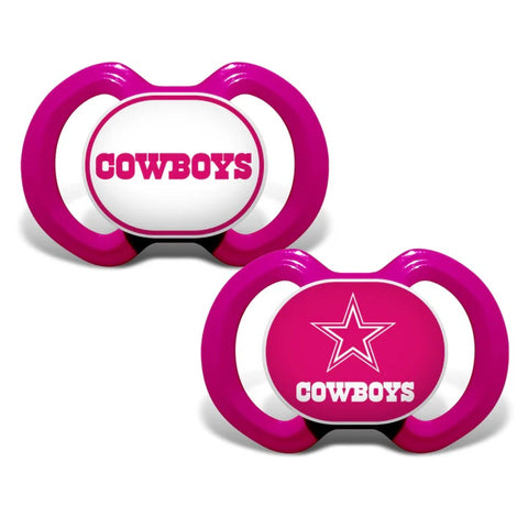 Dallas Cowboys 2 Pack Baby Pacifiers - Pink