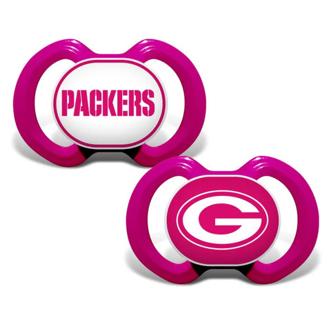 Green Bay Packers 2 Pack Baby Pacifiers - Pink