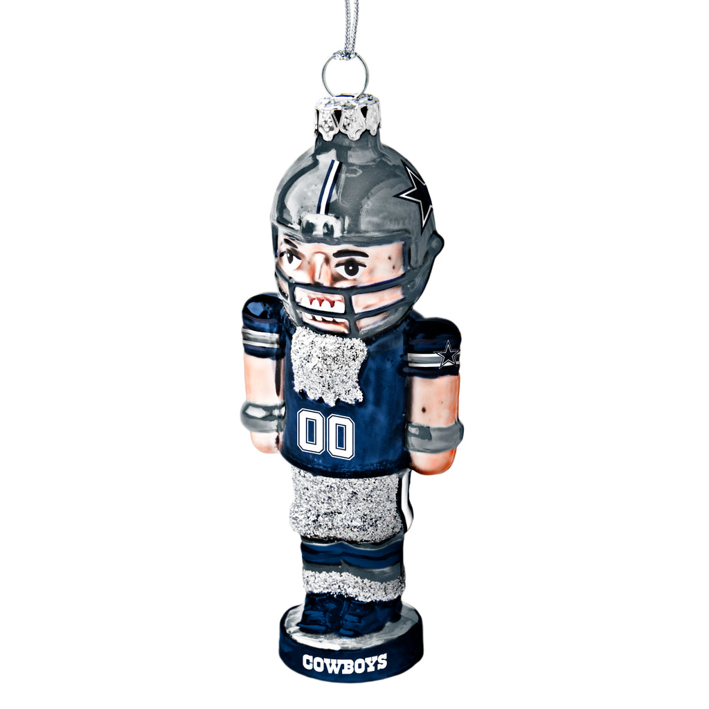 Dallas Cowboys Glass Nutcracker Ornament