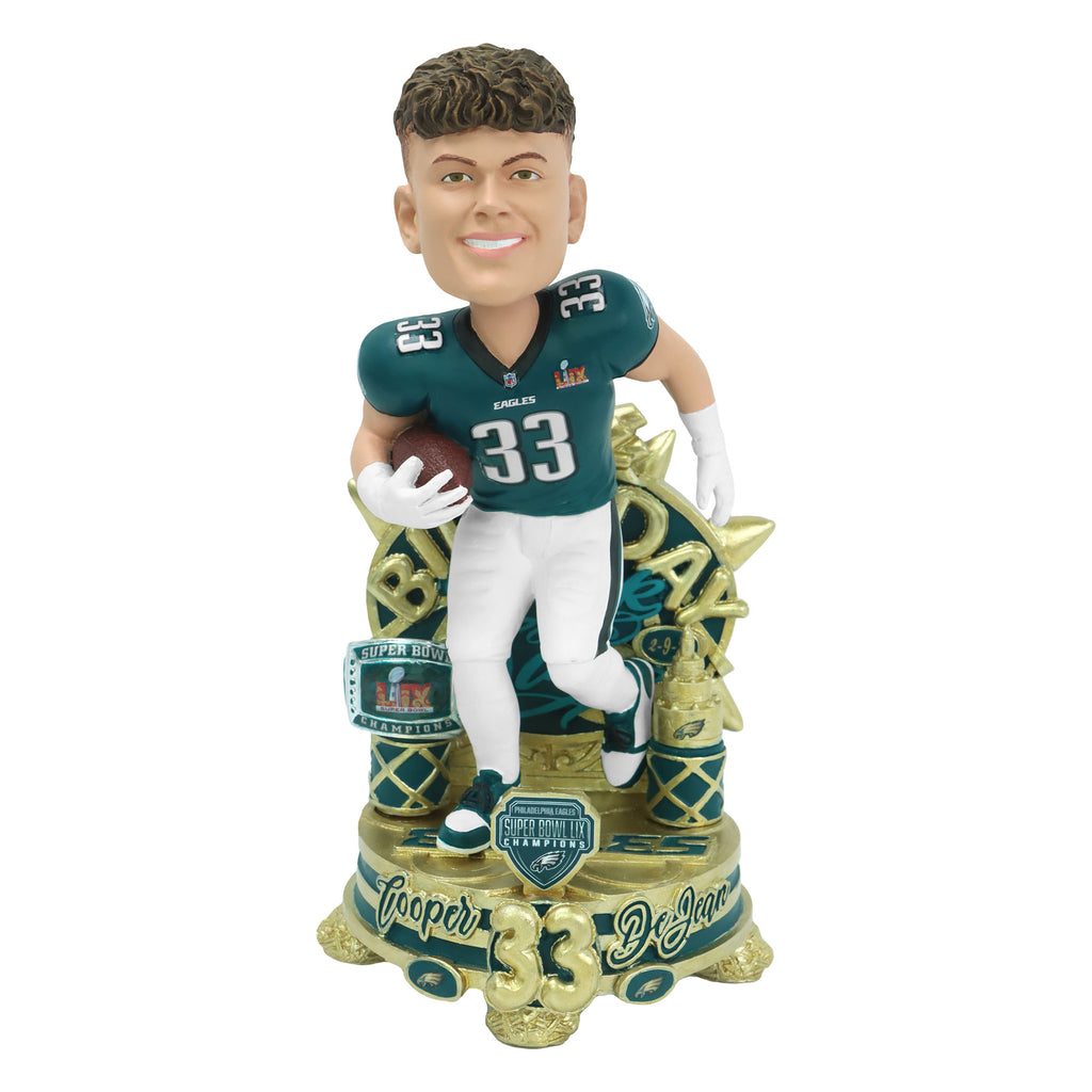 Cooper Dejean Philadelphia Eagles Super Bowl LIX Champions Birthday Pick 6 Bobblehead