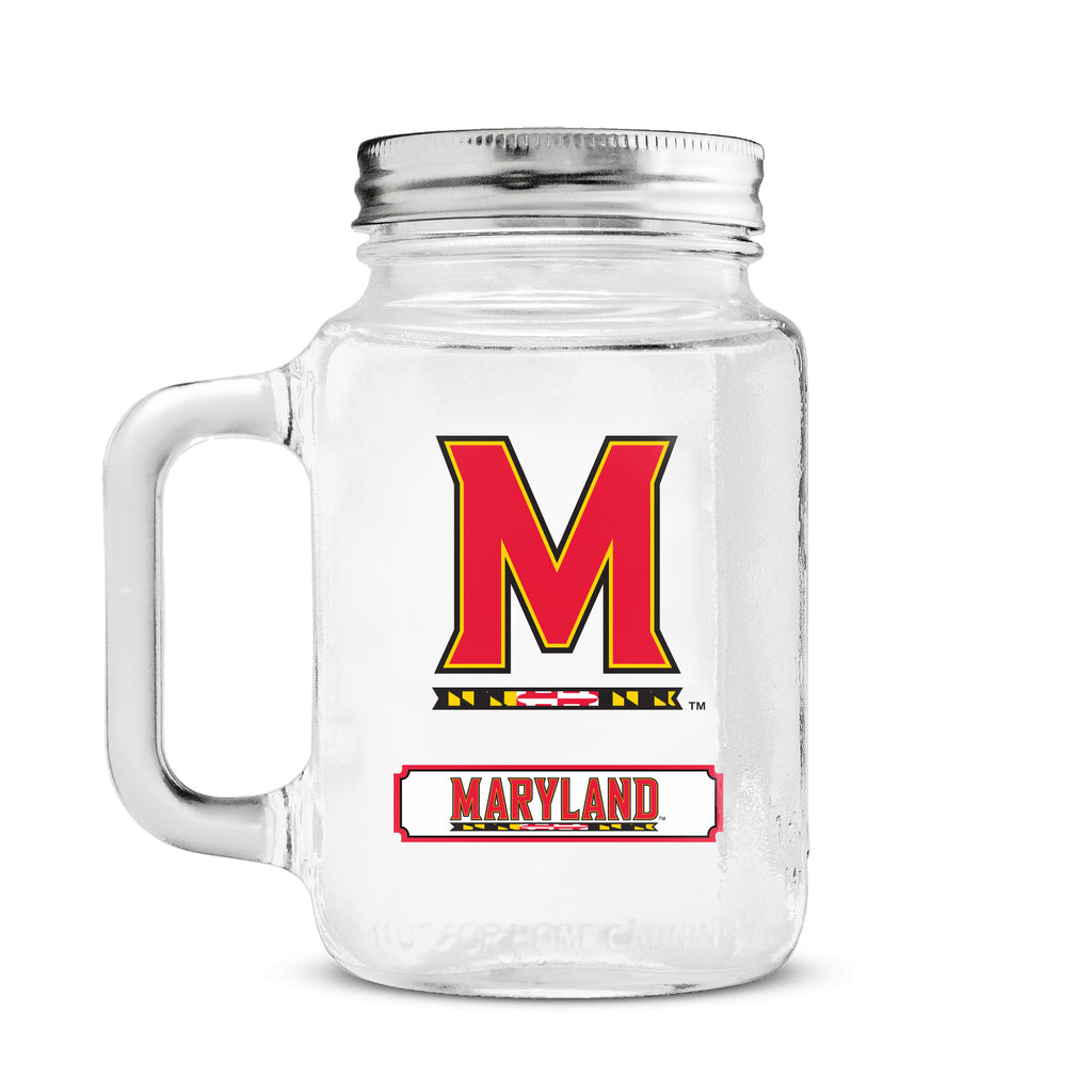 Maryland Terrapins 20oz. Glass Mason Jar