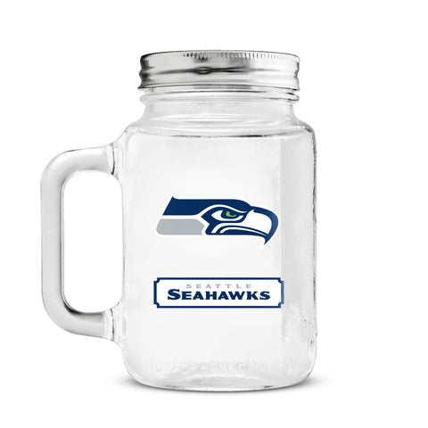 Seattle Seahawks 20oz. Glass Mason Jar