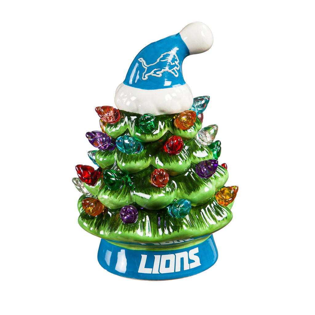 Detroit Lions 4" Mini LED Christmas Tree Ornament