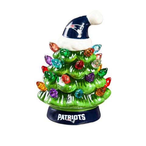 New England Patriots 4" Mini LED Christmas Tree Ornament