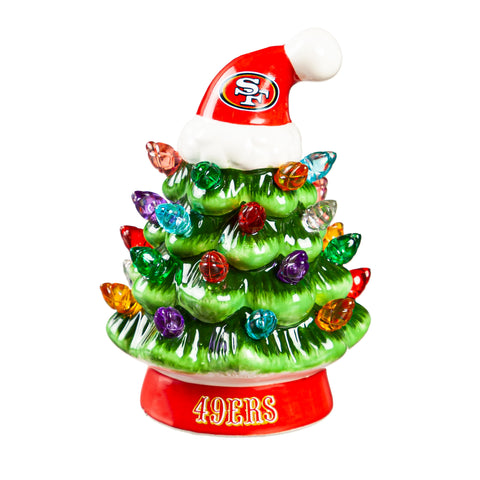 San Francisco 49ers 4" Mini LED Christmas Tree Ornament