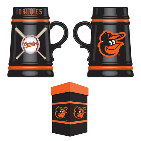 Baltimore Orioles Ceramic Stein with Gift Box