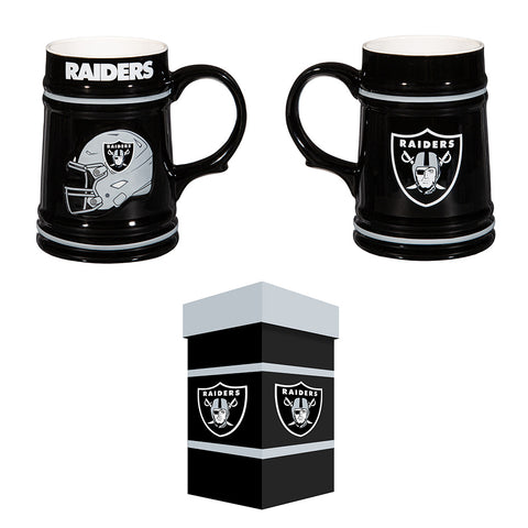 Las Vegas Raiders Ceramic Stein with Gift Box