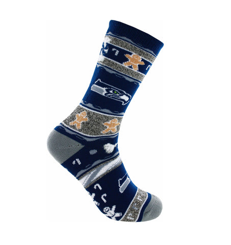 Seattle Seahawks Ugly Xmas Socks