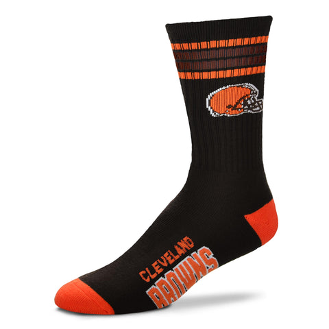 Cleveland Browns 4 Stripe Deuce Sock Alternate - Large