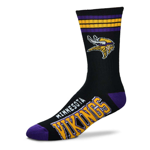 Minnesota Vikings 4 Stripe Deuce Sock Alternate - Large