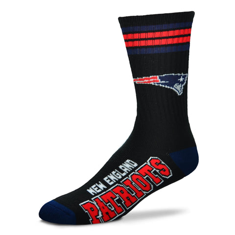New England Patriots 4 Stripe Deuce Sock Alternate - Large