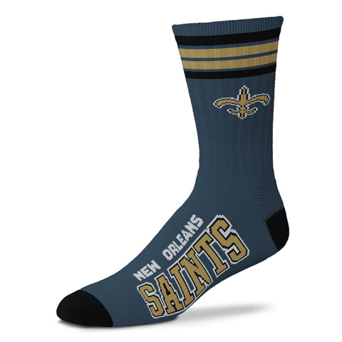 New Orleans Saints 4 Stripe Deuce Sock Alternate - Large