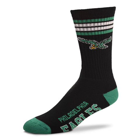 Philadelphia Eagles Retro 4 Stripe Deuce Sock Alternate - Large