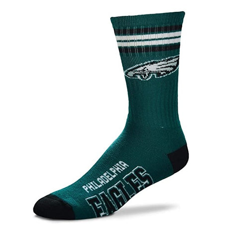 Philadelphia Eagles 4 Stripe Deuce Sock Alternate - Large