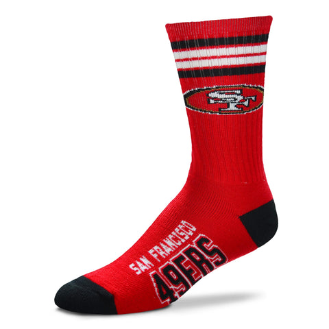 San Francisco 49ers 4 Stripe Deuce Sock Alternate - Large