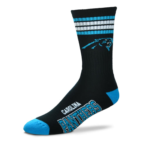 Carolina Panthers 4 Stripe Deuce Socks - Large