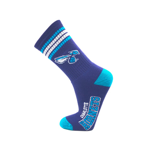 Charlotte Hornets 4 Stripe Deuce Socks - Large