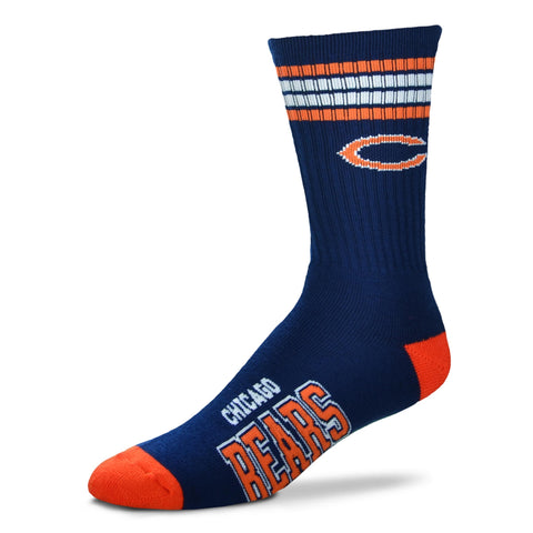 Chicago Bears 4 Stripe Deuce Socks - Large