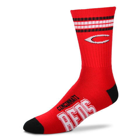Cincinnati Reds 4 Stripe Deuce Socks - Large