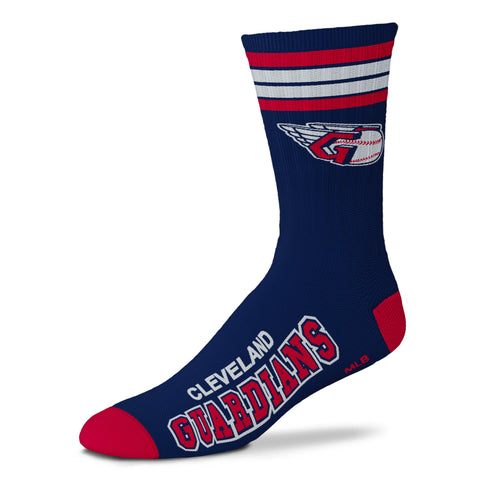 Cleveland Guardians 4 Stripe Deuce Socks - Large