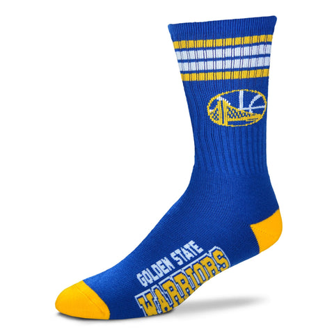 Golden State Warriors 4 Stripe Deuce Socks - Large
