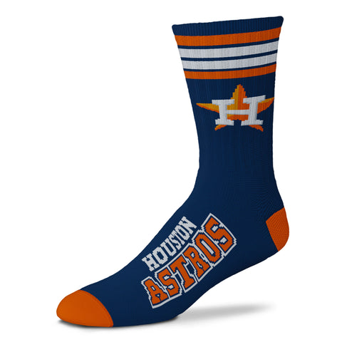 Houston Astros 4 Stripe Deuce Socks - Large
