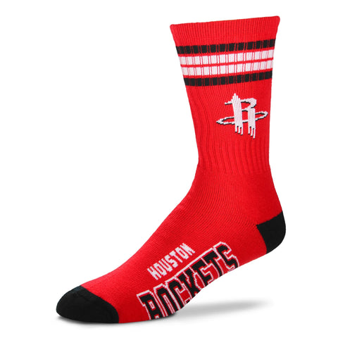 Houston Rockets 4 Stripe Deuce Socks - Large