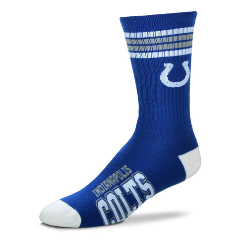 Indianapolis Colts 4 Stripe Deuce Socks - Large