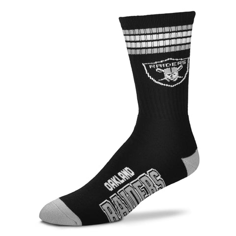 Las Vegas Raiders 4 Stripe Deuce Socks - Large