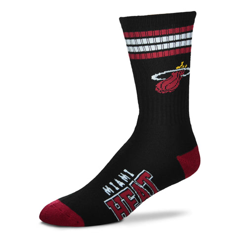 Miami Heat 4 Stripe Deuce Socks - Large