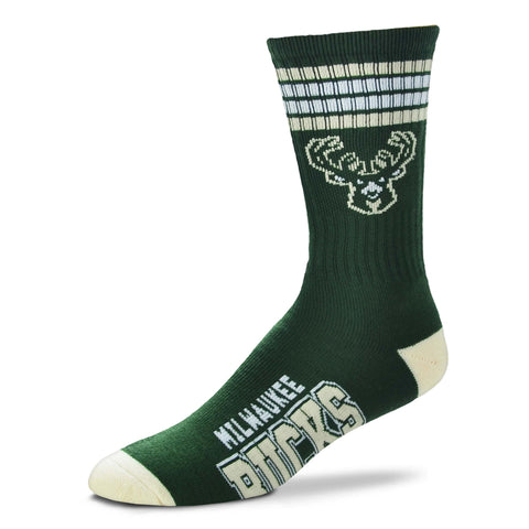 Milwaukee Bucks 4 Stripe Deuce Socks - Large