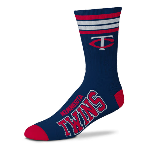 Minnesota Twins 4 Stripe Deuce Socks - Large
