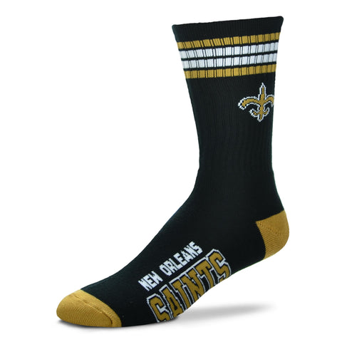 New Orleans Saints 4 Stripe Deuce Socks - Large