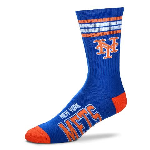 New York Mets 4 Stripe Deuce Socks - Large